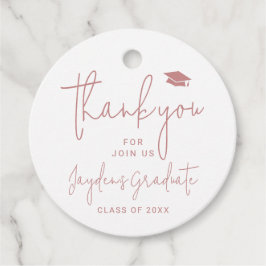 Etiquetas Para Lembrancinhas Formando de Script Moderno Simples e Rosa Dusty