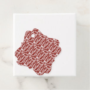 Etiquetas Para Lembrancinhas Formas de abstrato vermelho e laranja se misturam