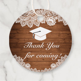 Etiquetas Para Lembrancinhas Formatação Rustic Wood & White Lace Obrigado