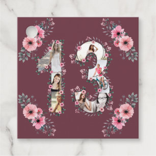 Etiquetas Para Lembrancinhas Foto Collage Pink Collage de 13 Grande