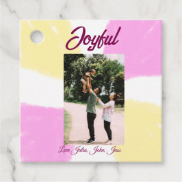 Etiquetas Para Lembrancinhas Foto da família de fotos, cor-de-rosa amarela e al