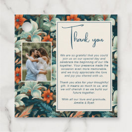 Etiquetas Para Lembrancinhas Foto De Casamento Floral De Flor Tropical Elegante