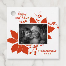 Foto de Feriado Gráfico Vermelho de Poinsettia