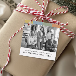 Etiquetas Para Lembrancinhas Foto de Natal de Negócios Modernos