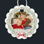 Etiquetas Para Lembrancinhas Foto de Natal Wreath Christmas Wish Family<br><div class="desc">Foto de Natal Fora de Natal Freguiça Freguiça framboesa e folhas verdes</div>