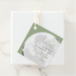 Etiquetas Para Lembrancinhas Foto do Casamento Casual Moderno Verde