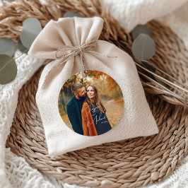 Etiquetas Para Lembrancinhas Foto Elegante Script Boho Wedding