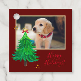 Etiquetas Para Lembrancinhas FOTO personalização de cão de natal