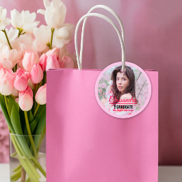 Etiquetas Para Lembrancinhas Foto personalizada do Formando Elegante