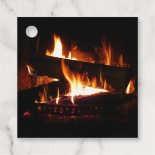 Etiquetas Para Lembrancinhas Fotografia da cena de inverno quente em lareira
