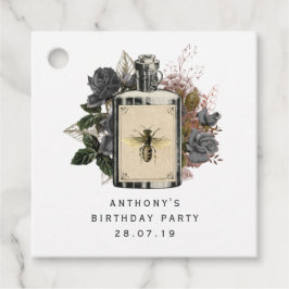 Etiquetas Para Lembrancinhas Frasco de Poção Floral Gótico Antigo