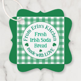 Etiquetas Para Lembrancinhas From NAME Kitchen Made with Love Irish Green Check
