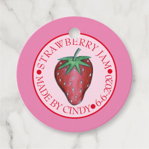 Etiquetas Para Lembrancinhas Frutas De Jam De Morango De Morango Enlatadas Por