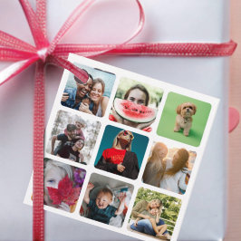 Etiquetas Para Lembrancinhas Fun White 9 Photo Square 