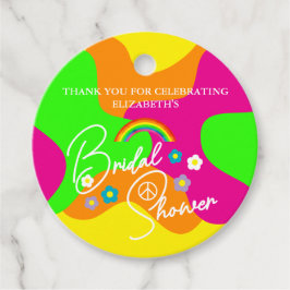 Etiquetas Para Lembrancinhas Funky Retro Bridal Shower