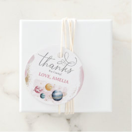 Etiquetas Para Lembrancinhas Galáxias de Aniversário de Rapariga do Espaço Exte