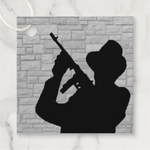 Etiquetas Para Lembrancinhas Gangster Silhouette