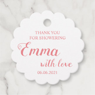 Etiquetas Para Lembrancinhas Garota Bebê Obrigado Por Mostrar Chá de fraldas