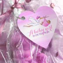 Garota chá cegonha rosa obrigado aquarela