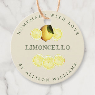 Etiquetas Para Lembrancinhas Garrafa Branca Antica de Limoncello, Caseira Perso