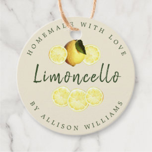 Etiquetas Para Lembrancinhas Garrafa Branca Antiquada Limoncello, Caseira Perso