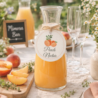 Etiquetas Para Lembrancinhas Garrafa de Bar Mimosa com Néctar de Pêssego