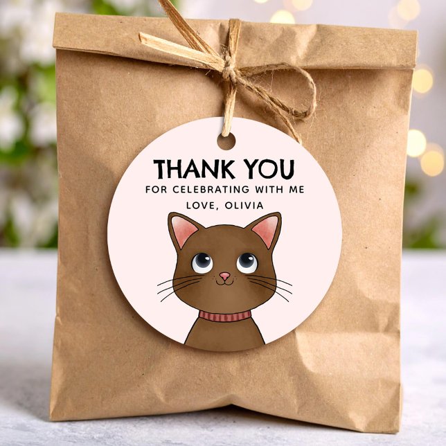 Etiquetas Para Lembrancinhas Gatinho obrigado (Criador carregado)