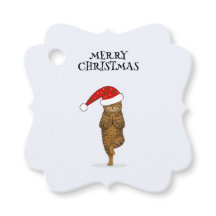 gato de yoga de Natal seu texto