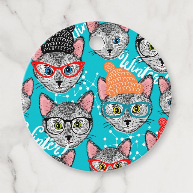 Etiquetas Para Lembrancinhas Gato no chapéu (Frente)