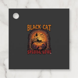 Etiquetas Para Lembrancinhas Gato Preto Amor Especial Halloween Lua Bruxa Abóbo