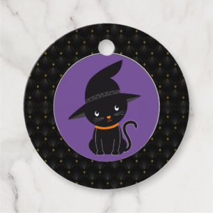 Etiquetas Para Lembrancinhas Gato Preto De Barco Negro Com Halloween De Bruxa