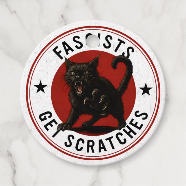 Etiquetas Para Lembrancinhas Gatos Contra Fascistas (Frente)