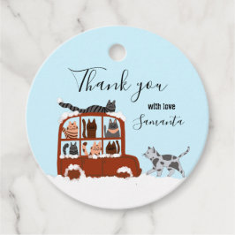 Etiquetas Para Lembrancinhas Gatos Fofos no carro Presente de Aniversário de In