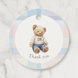Etiquetas Para Lembrancinhas Gêmeos Beary Primeiro Aniversário Menino