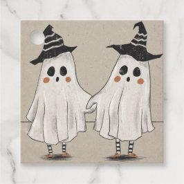 Etiquetas Para Lembrancinhas Gêmeos Fantasmas Amigáveis do Halloween