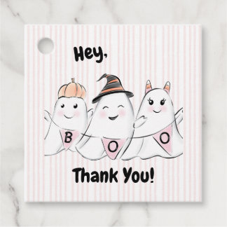 Etiquetas Para Lembrancinhas Ghost Boos no Halloween, rosa-claro