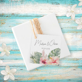 Etiquetas Para Lembrancinhas Gift De Casamento De Cores Aquáticas Tropicais +
