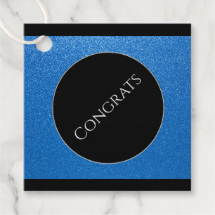 Etiquetas Para Lembrancinhas Gift-FavorTag -Faux Glitter Congrats