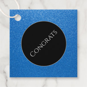 Etiquetas Para Lembrancinhas Gift-FavorTag -Faux Glitter Congrats