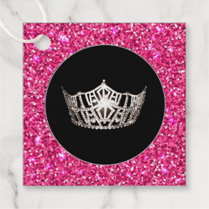 Etiquetas Para Lembrancinhas Gift-FavorTag -Miss América Style Crown