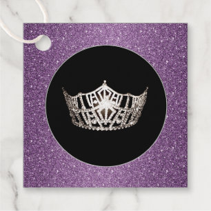 Etiquetas Para Lembrancinhas Gift-FavorTag -Miss América Style Crown