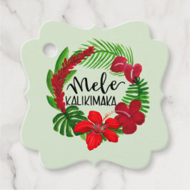Etiquetas Para Lembrancinhas Gift Tag Hawaiian Mele Kalikimaka