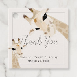 Etiquetas Para Lembrancinhas Giraffe Birthday Greige Obrigado