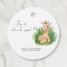 Etiquetas Para Lembrancinhas Giraffe - Pop quando ela estourar o chá de bebê