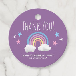 Etiquetas Para Lembrancinhas Girls Cute Purple Aniversário de criança Party