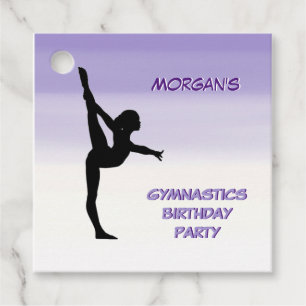 Etiquetas Para Lembrancinhas Girls Purple Ombre Gymnastics Party