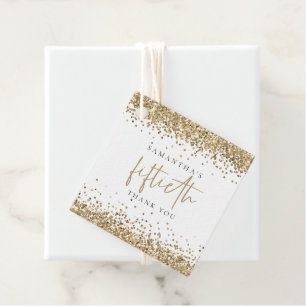 Etiquetas Para Lembrancinhas Glam Dourado Glitter 50th 50th Obrigado