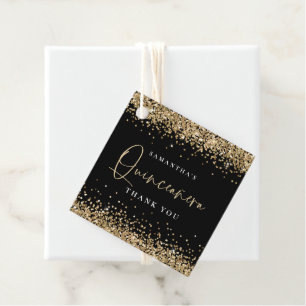 Etiquetas Para Lembrancinhas Glam Dourado Nome Da Lítima Quinceañera Obrigado