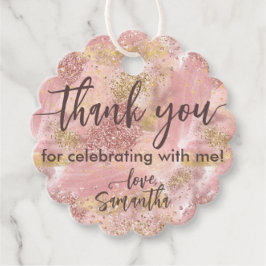 Etiquetas Para Lembrancinhas Glam Spa Party Faux Glitter Obrigado