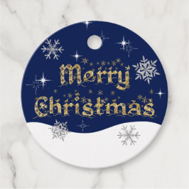Etiquetas Para Lembrancinhas Glitter de Natal Simples Elegante